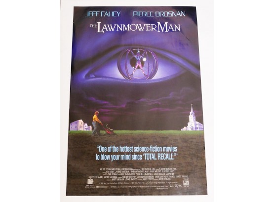 Original One-Sheet Movie/Video Poster - The Lawnmower Man (1992) - Pierce Bronson, Jeff Fahey