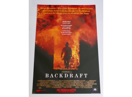 Original One-Sheet Movie/Video Poster - Backdraft (1991) - Kurt Russell, Robert DeNiro