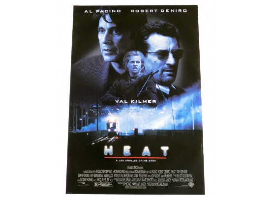 Original One-Sheet Movie Poster - Heat (1995) - Robert Deniro, Al Pacino, Val Kilmer