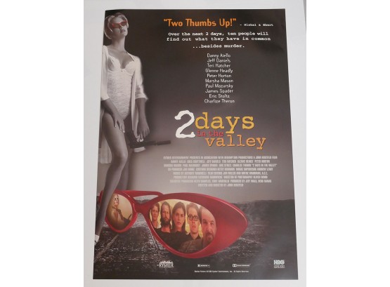 Original One-Sheet Movie/Video Poster - 2 Days In The Valley (1996) - Charlize Theron, Danny Aiello
