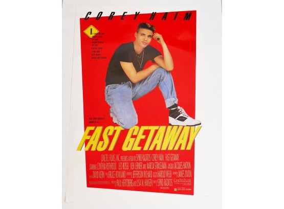 Original One-Sheet Movie/Video Poster - Fast Getaway (1991) - Corey Haim