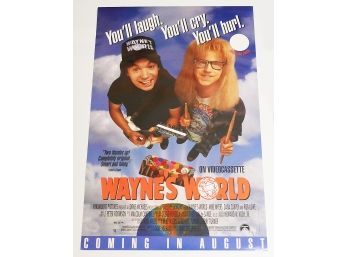 Original One-Sheet Movie/Video Poster - Wayne's World  (1992)