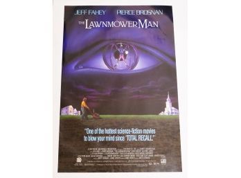 Original One-Sheet Movie/Video Poster - The Lawnmower Man (1992) - Pierce Bronson, Jeff Fahey