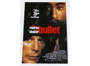 Original One-Sheet Movie/Video Poster - Bullet (1996) - Tupac Shakur, Mickey Rourke, Adrian Brody