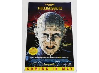 Original One-Sheet Movie Poster - Hellraiser III: Hell On Earth (1993) - Clive Barker