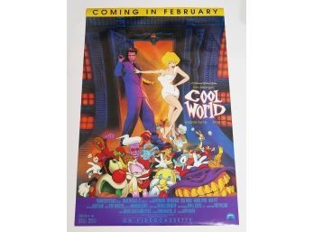 Original One-Sheet Movie/Video Poster - Cool World (1992) - Brad Pitt, Kim Bassinger