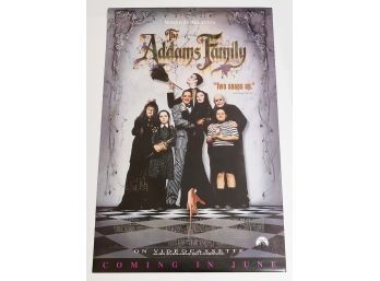 Original One-Sheet Movie/Video Poster - The Addams Family (1991) - Anjelica Houston, Christina Ricci