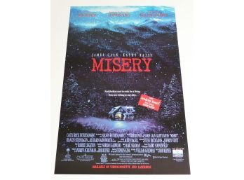 Original One-Sheet Movie/Video Poster - Misery (1990) - Steven King, Cathy Bates
