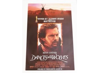 Original One-Sheet Movie/Video Poster - Dances With Wolves (1990) - Kevin Costner - Double Sided