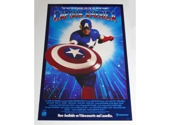 Original One-Sheet Movie/Video Poster - Captain America (1990)