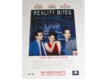 Original One-Sheet Movie/Video Poster - Reality Bites (1994) - Ethan Hawke, Ben Stiller, Winona Ryder