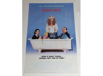 Original One-Sheet Movie/Video Poster - Double Sided - Mermaids (1990) - Cher, Winona Ryder