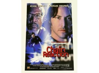 Original One-Sheet Movie/Video Poster - Chain Reaction (1996) - Keanu Reeves, Morgan Freeman