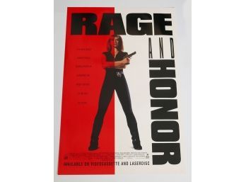 Original One-Sheet Movie/Video Poster - Rage And Honor (1992) - Cynthia Rothrock