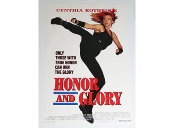 Original One-Sheet Movie/Video Poster - Honor And Glory (1992) - Cynthia Rothrock