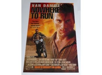Original One-Sheet Movie/Video Poster - Nowhere To Run (1993) - Jean Claude Van Damme