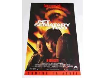 Original One-Sheet Movie/Video Poster - Pet Semetary Two (1992) - Edward Furlong