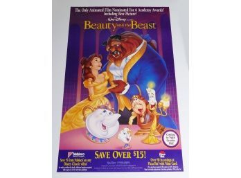 Original One-Sheet Movie/Video Poster - Disney's Beauty And The Beast (1991)