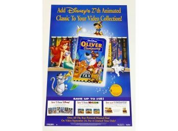 Original One-Sheet Movie/Video Poster - Oliver & Company (1996) - Walt Disney