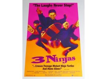 Original One-Sheet Movie/Video Poster - 3 Ninjas (1992)