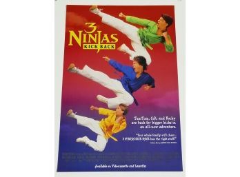 Original One-Sheet Movie/Video Poster - 3 Ninjas Kick Back (1994)