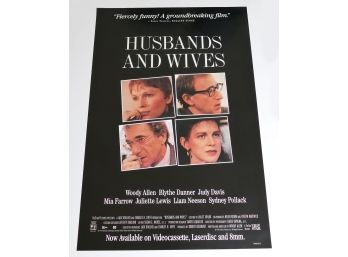 Original One-Sheet Movie/Video Poster - Husbands And Wives (1992) - Woody Allen
