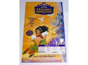 Original One-Sheet Movie/Video Poster - Disney's The Hunchback Of Notre Dame (1996)