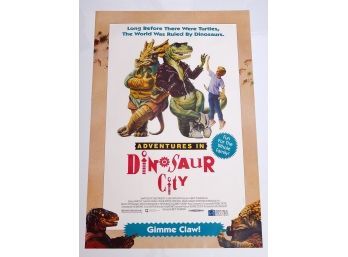 Original One-Sheet Movie/Video Poster - Adventures In Dinosaur City (1992)