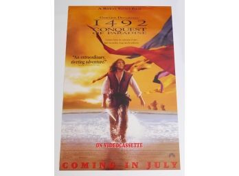 Original One-Sheet Movie/Video Poster - 1492 (1992) - Gerard Depardieu, Sigourney Weaver