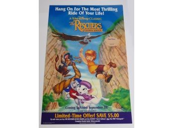 Original One-Sheet Movie/Video Poster - The Rescuers (1991) - Disney
