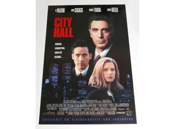 Original One-Sheet Movie/Video Poster - City Hall (1996) - Al Pacino, John Cusack, Bridget Fonda