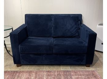 West Elm Henry Sleeper Sofa - Twin Size - Midnight Blue Velvet