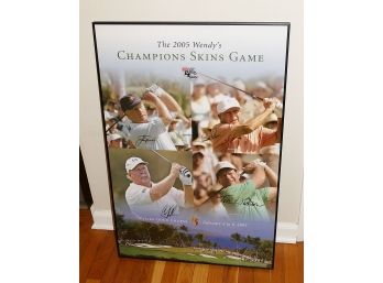 2005 Wendy's Champions Skins Game Golf Poster - Hand Signed By Nicklaus, Palmer, Watson, And Stadler