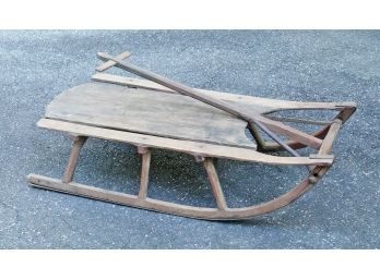 Antique Snow Sled With Handle