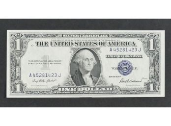 1935F $1 Bill Silver Certificate - In Crisp Uncirculated Condition