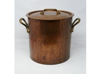 Vintage French Hammered Copper Stockpot