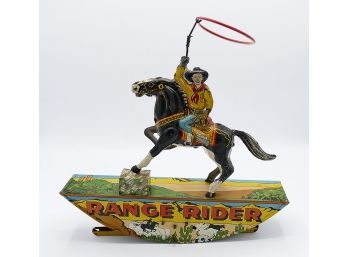 1940's Marx Range Rider Tin Litho Wind Up Toy