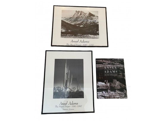Pair Of Ansel Adams Framed Prints From The Mural Project & Book