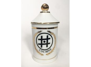 Vintage Freeman Lederman Porcelain Cocaine Apothecary Jar