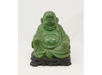 Vintage Enesco Green Resin Buddha