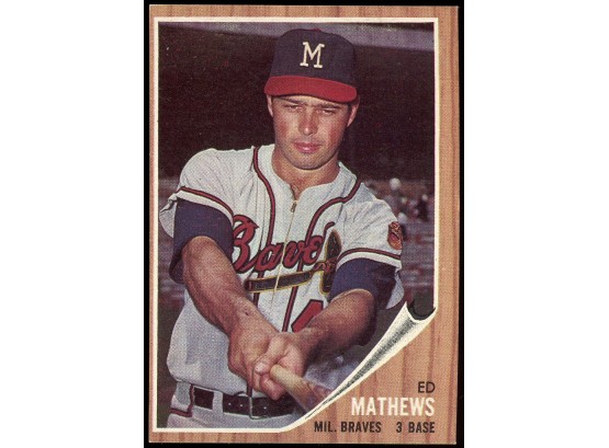 1962 TOPPS ED MATHEWS - HALL OF FAMER - CLEAN SPORTS CARDS