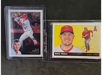 2019 OPTIC ALL STARS AND 2020 ARCHIVES MIKE TROUT TWO CARD LOT