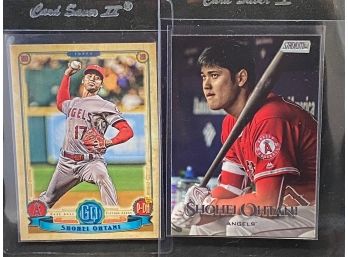 2019 GYPSY QUEEN AND STADIUM CLUB SHOHEI OHTANI 2-CARD LOT