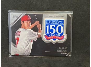 2019 TOPPS 150TH ANNIVERSARY PATCH CARCH SHOHEI OHTANI