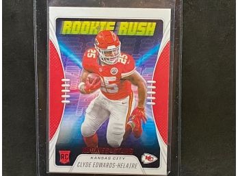 2020 ROOKIES AND STARS RED PARALLEL CLYDE EDWARDS-HELAIRE ROOKIE RUSH