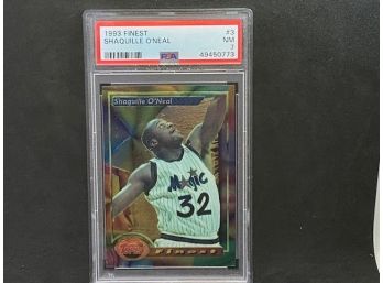 1993 TOPPS FINEST SHAQUILLE O'NEAL NM PSA 7