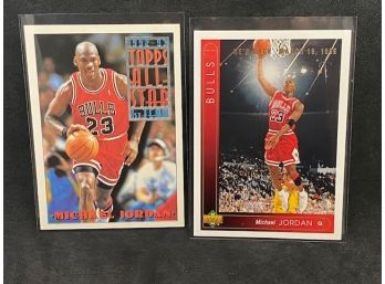 1992 TOPPS ALL STAR AND 1994 UPPER DECK MICHAEL JORDAN 2-CARD LOT