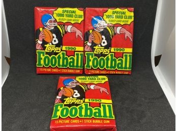 1990 Topps Football Loaded Wax Packs (3)