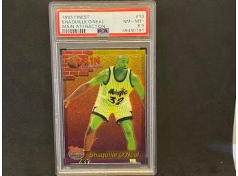1993 FINEST SHAQUILLE ON'NEAL MAIN ATTRACTION PSA 8.5