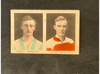 1922 The Boys' Friend Famous Footballers Pairs STUART DAVIDSON AND SAMUEL J WADSWORTH